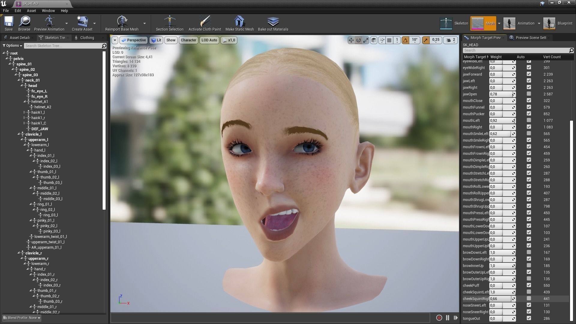 Knight Girl Modular Character Low-poly 3D model_21