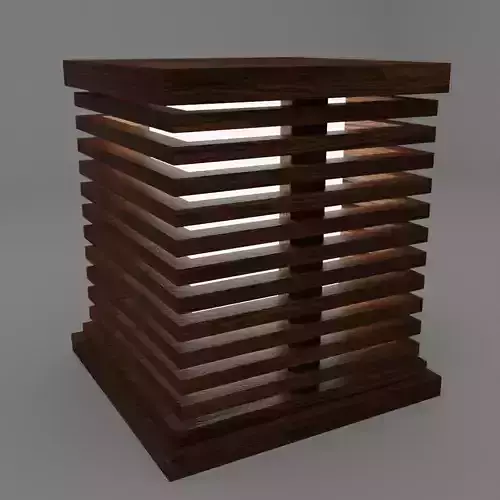 Simple wooden desk lamp