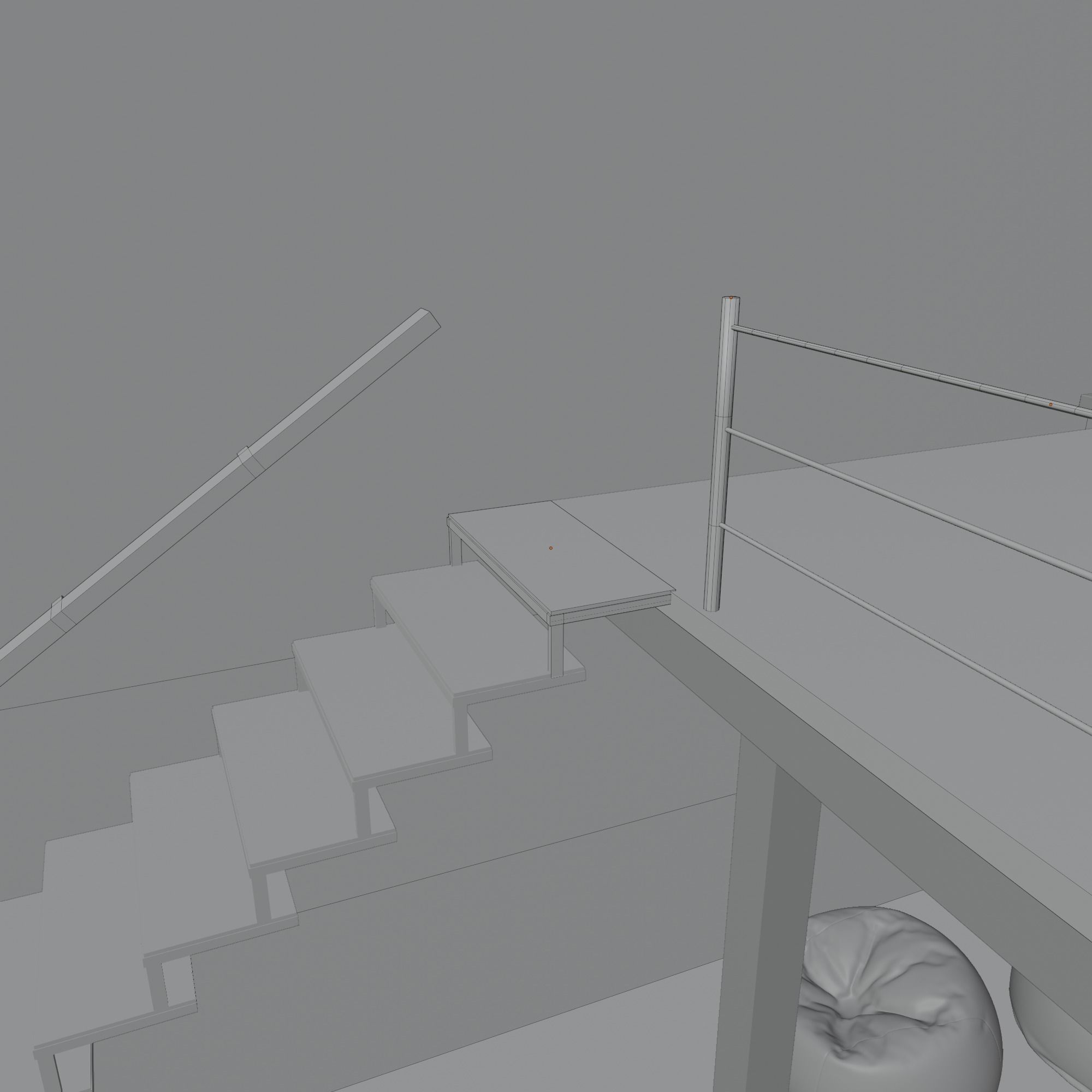Loft Office 3D model_8