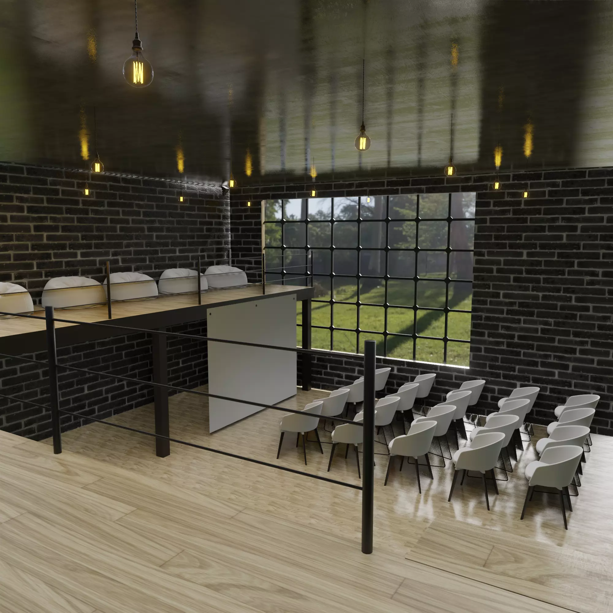 Loft Office 3D model_0