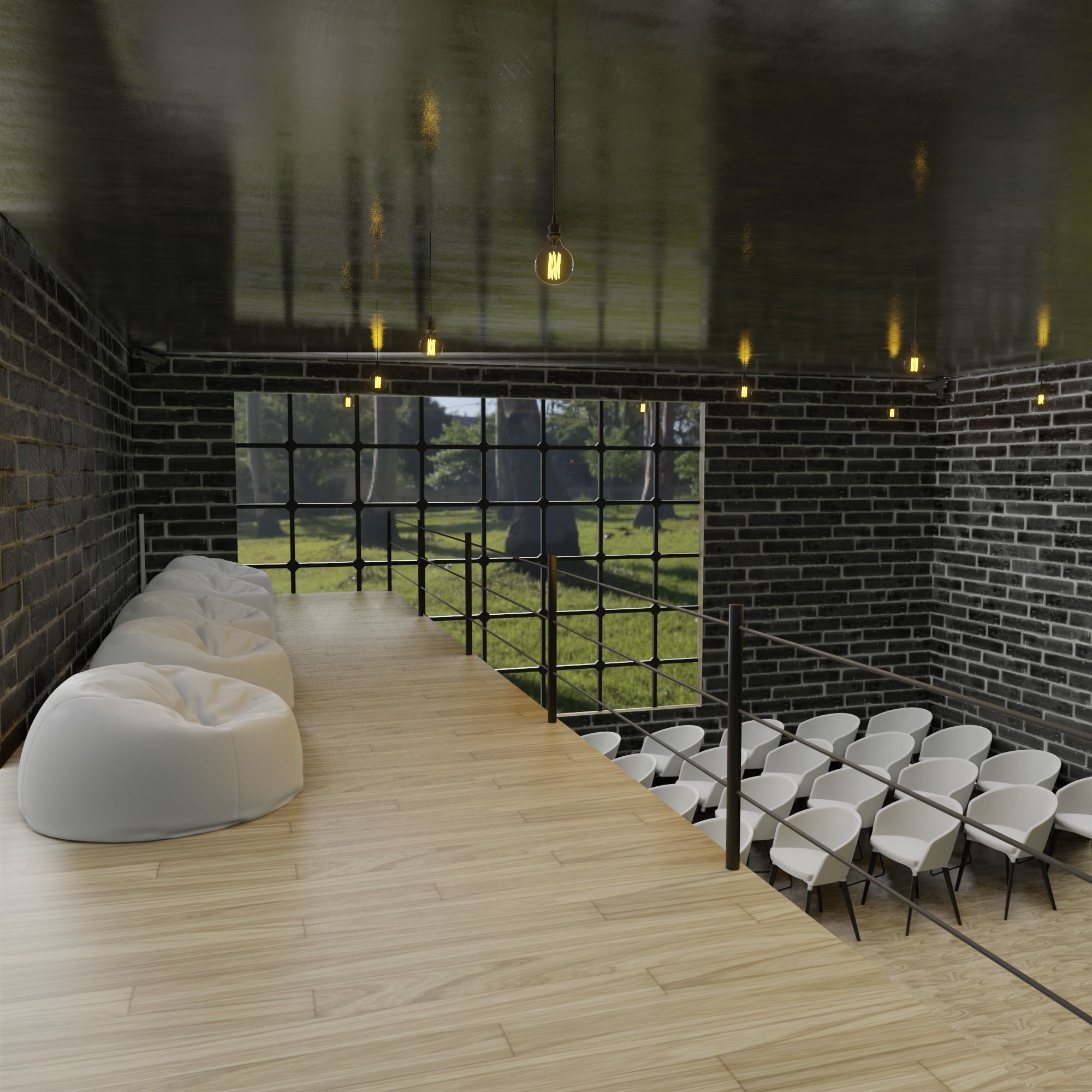 Loft Office 3D model_3