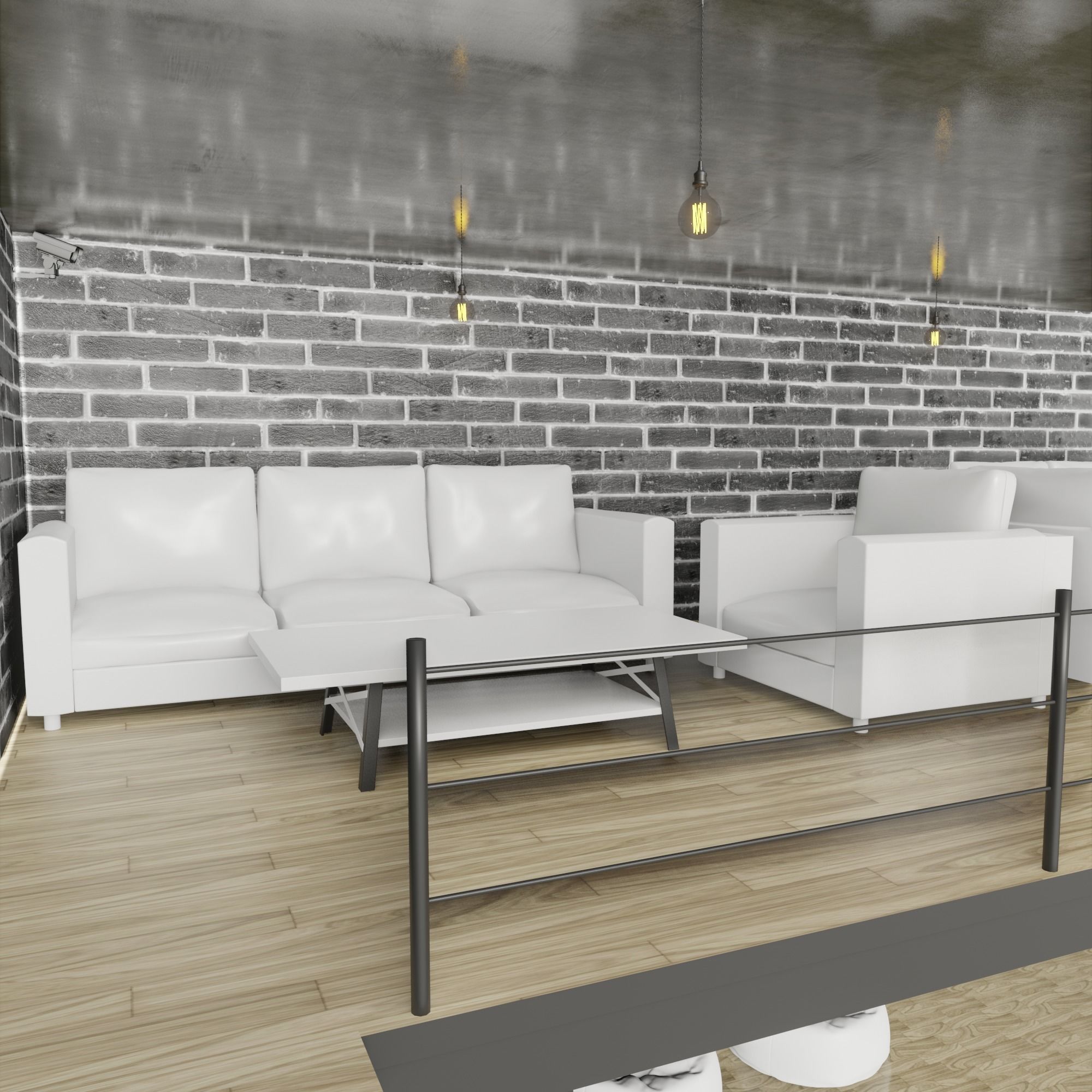 Loft Office 3D model_5