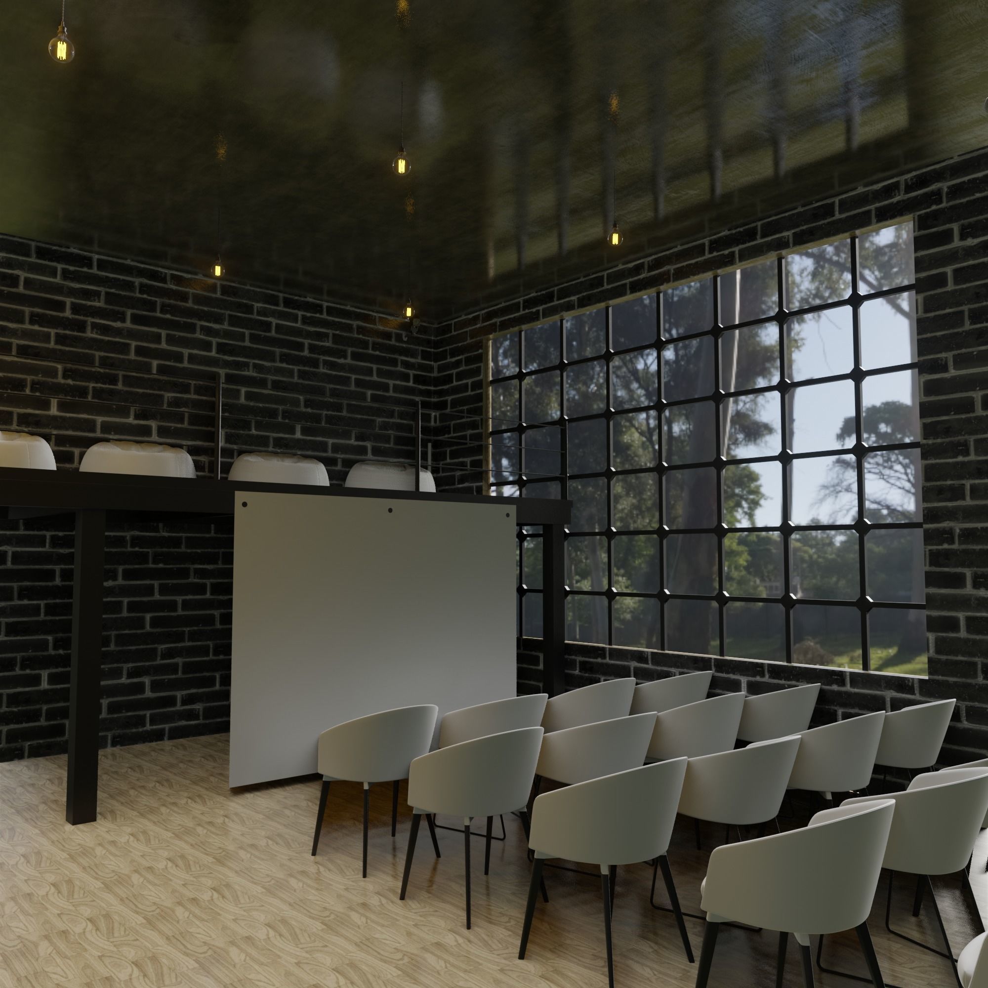 Loft Office 3D model_1