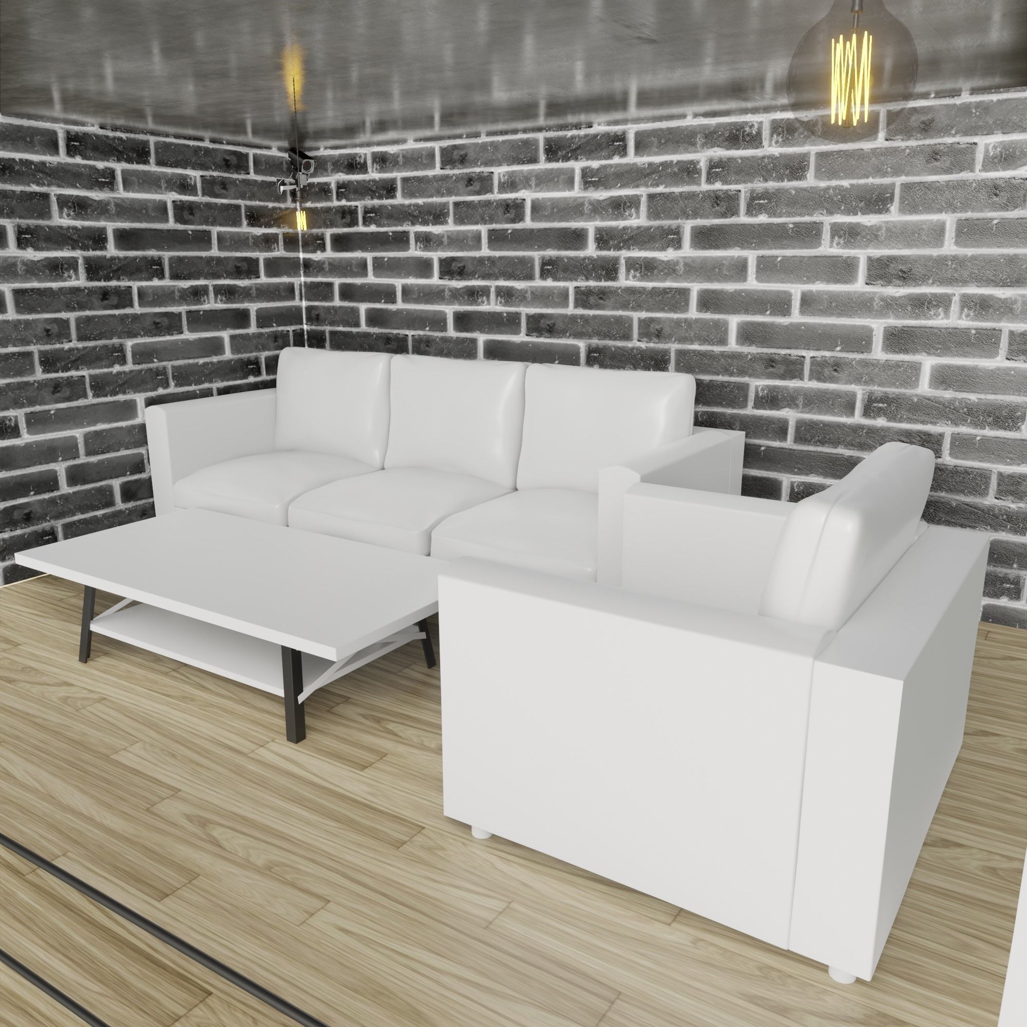 Loft Office 3D model_6