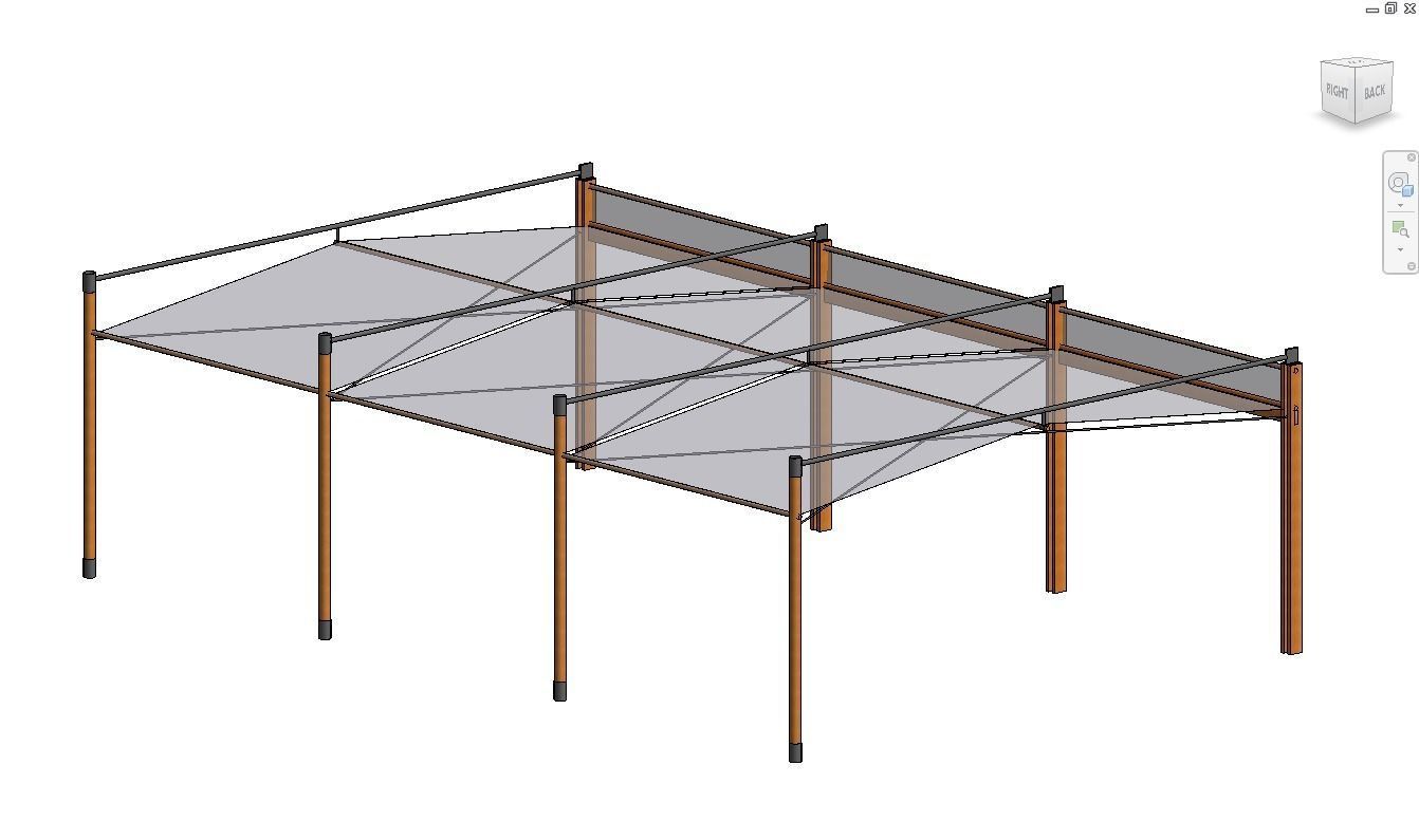 Revit Family - Canopy 01 Low-poly 3D model_4