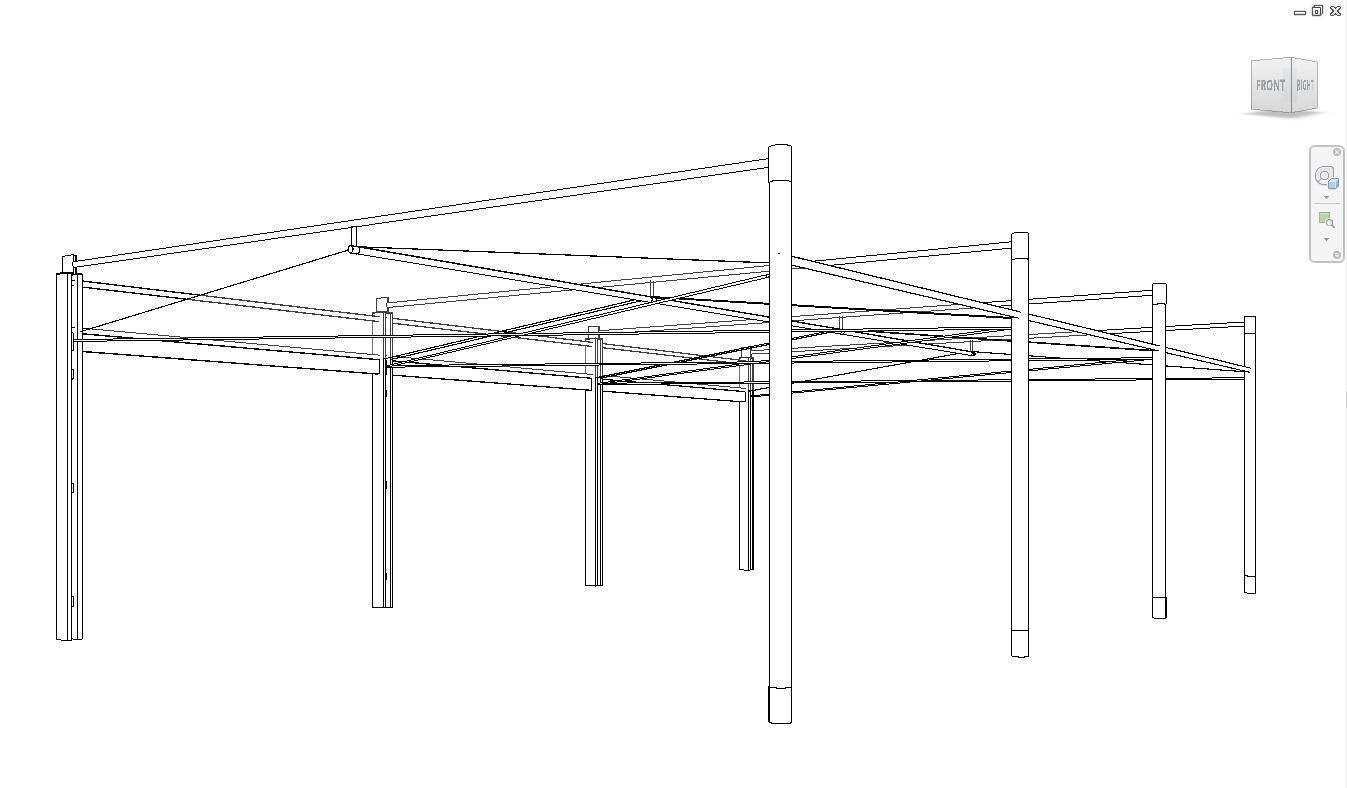Revit Family - Canopy 01 Low-poly 3D model_2