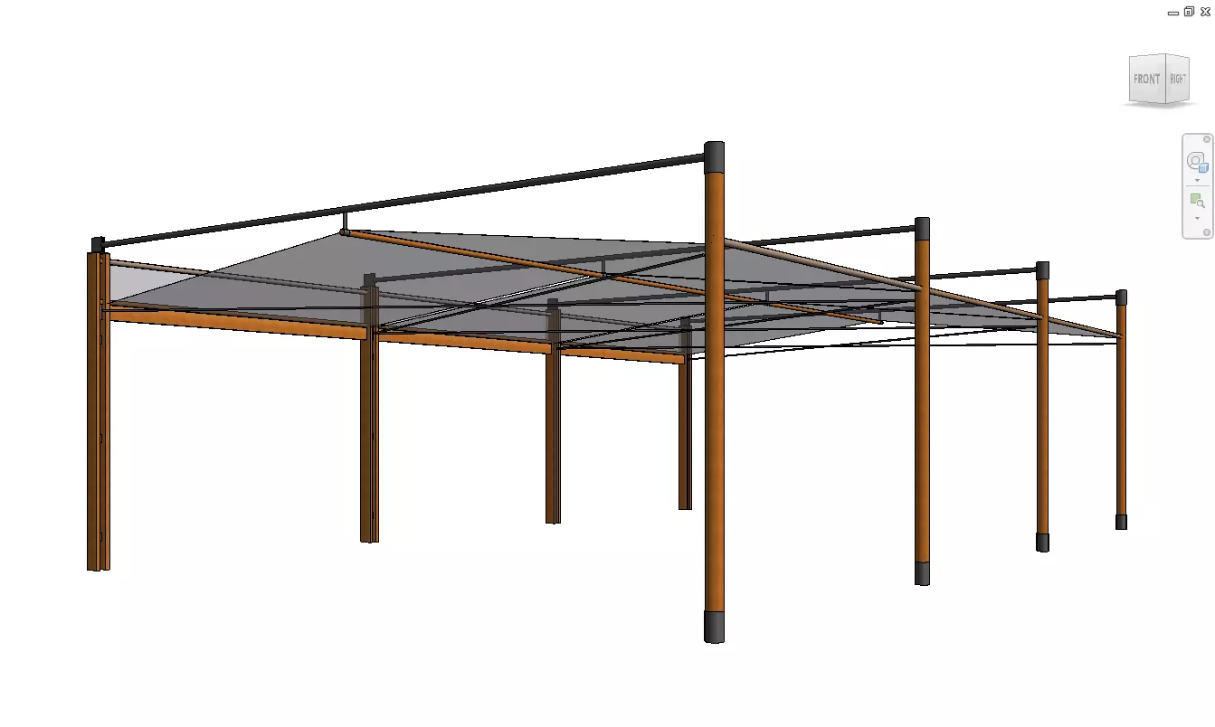 Revit Family - Canopy 01 Low-poly 3D model_0