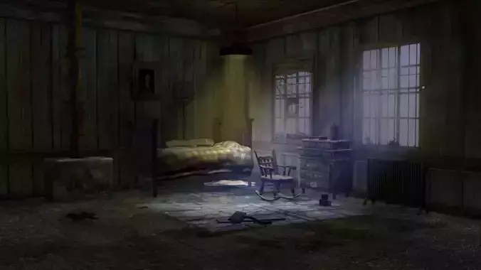 The haunted house basement room 3D model
