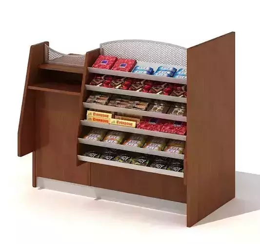 Wooden Grated Sales Stand