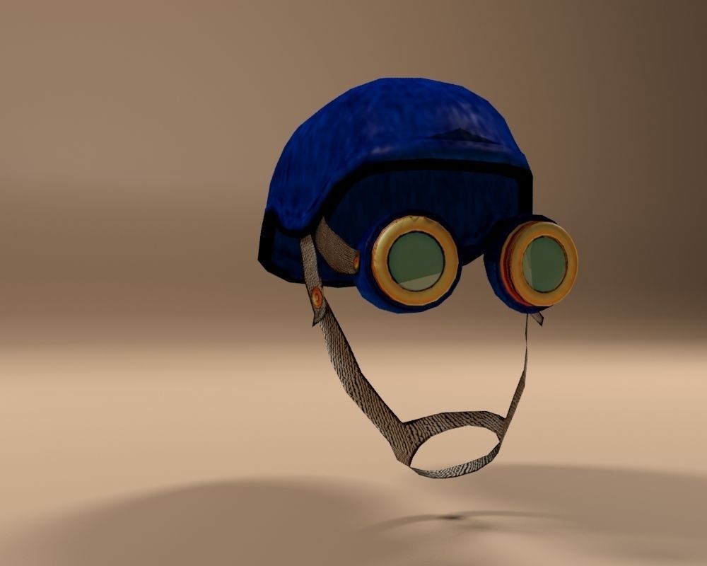 Custom Head Gear  Low-poly 3D model_1