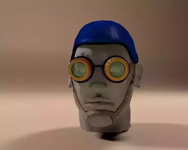 Custom Head Gear  Low-poly 3D model
