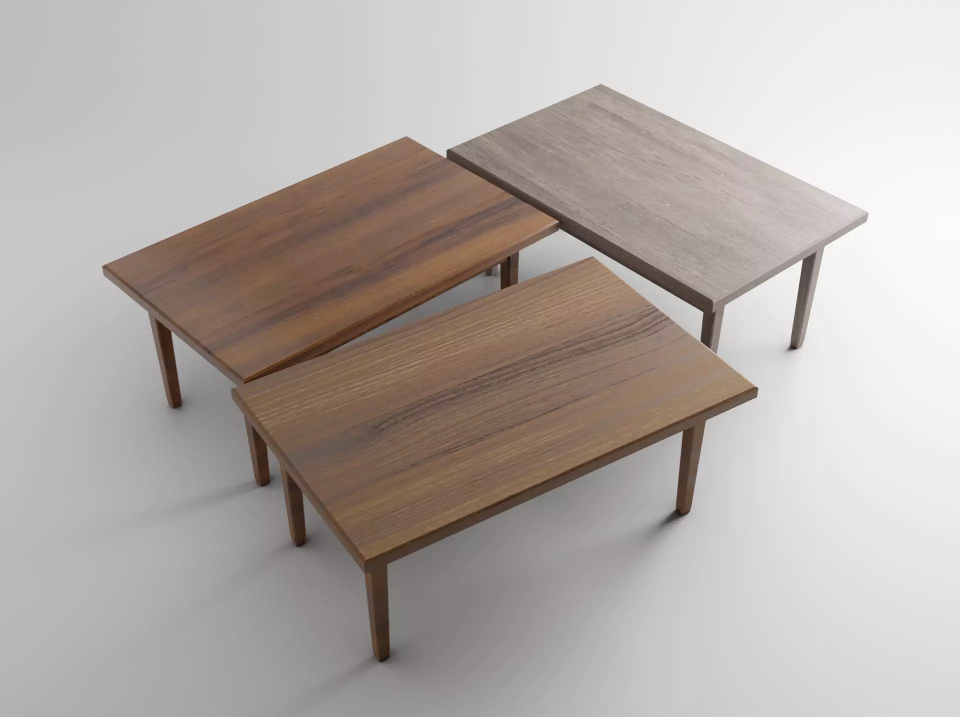 Table pack Low-poly 3D model_0