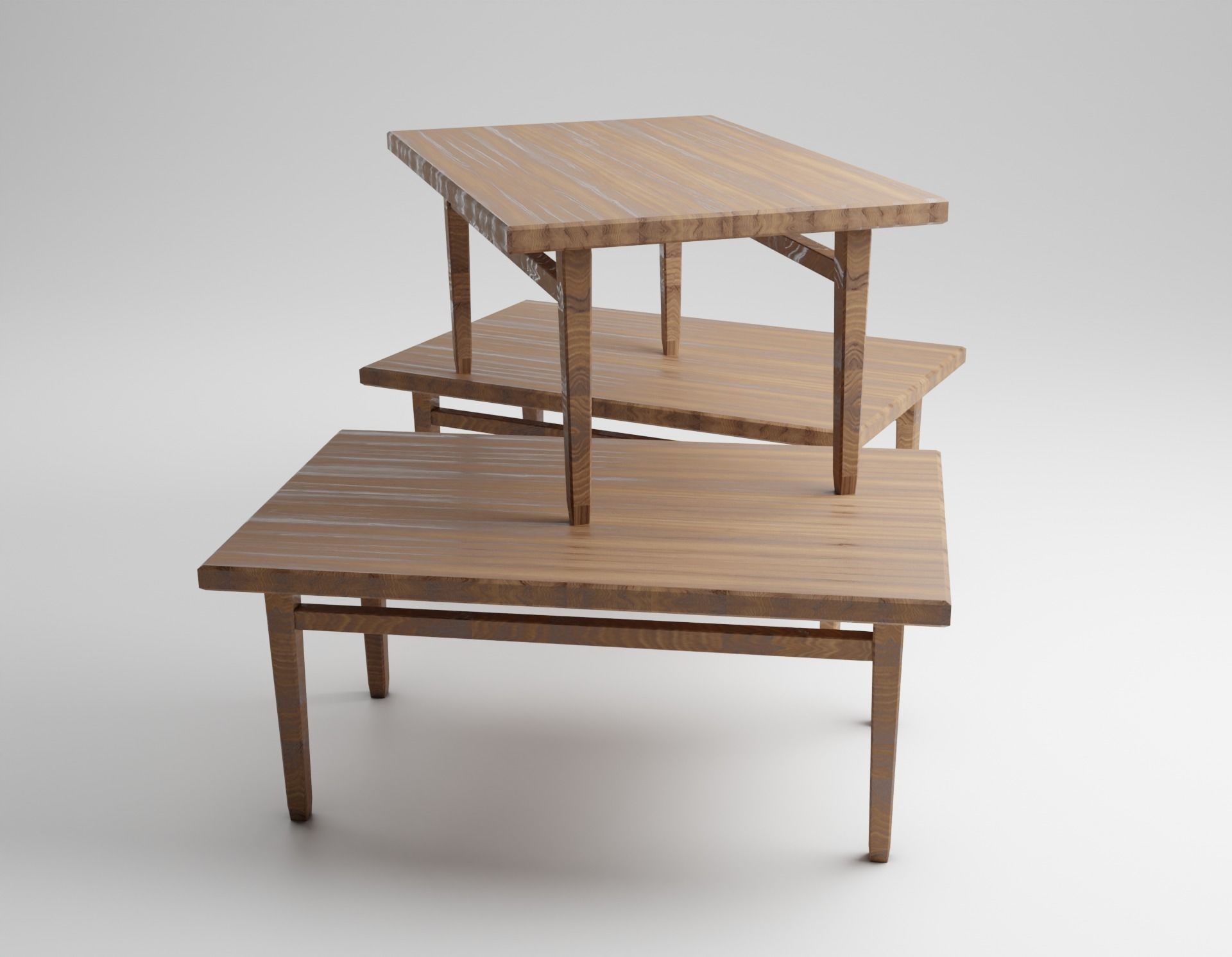 Table pack Low-poly 3D model_3