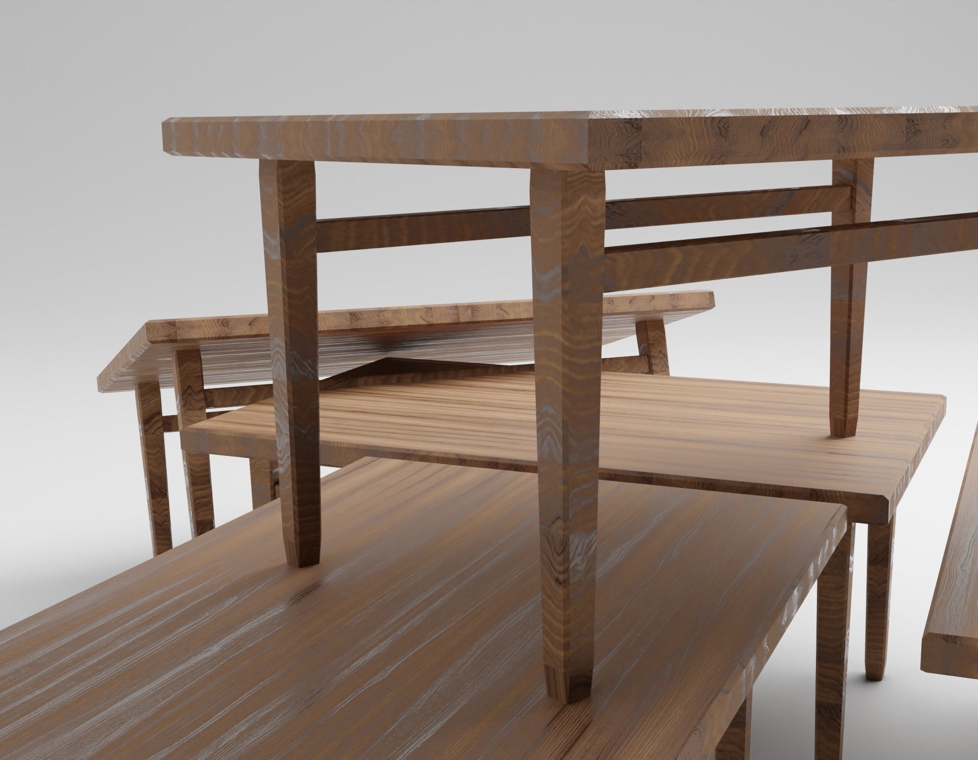 Table pack Low-poly 3D model_8