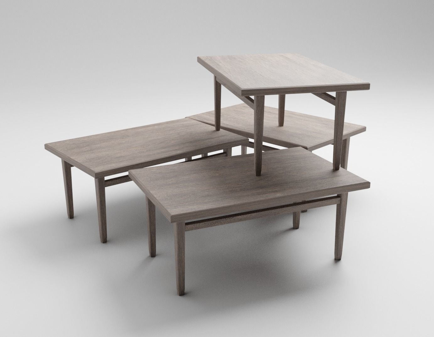 Table pack Low-poly 3D model_14