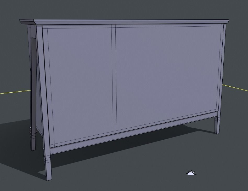 Lattice Patterned Cabinet Pbr 3D model_11