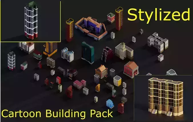 Pack Cartoon Buildings