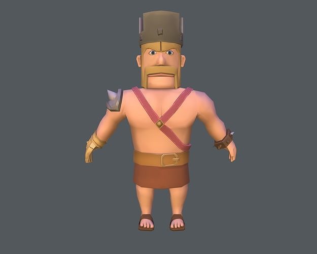 Barbarian King 3D MODEL  Low-poly 3D model