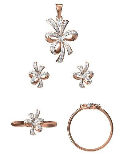 Light wt Ring Earrings Pendant set stl jcd 1-render details 3D print model