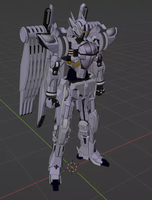 Robot spaceship Low-poly 3D model_0