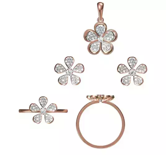 Light wt Ring Earrings Pendant set stl jcd 1-render details 