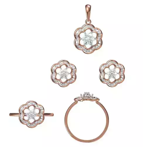 Light wt Ring Earrings Pendant set stl jcd 1-render details 