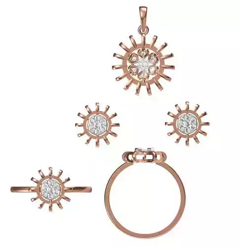 Light wt Ring Earrings Pendant set stl jcd 1-render details 