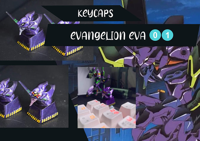 Keycaps  Evangelion 3D print model