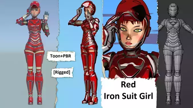 Red - Iron Suit Girl