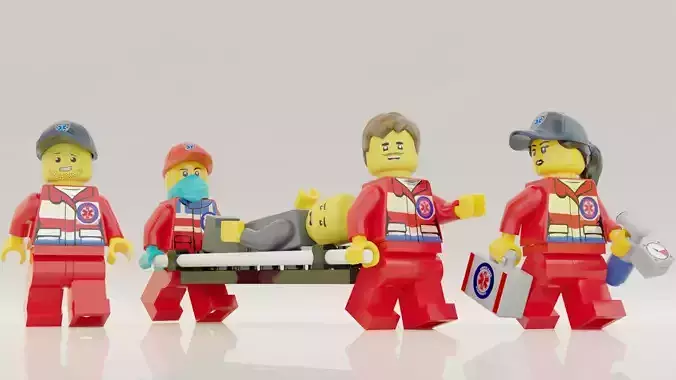 Lego paramedics squad 3D model