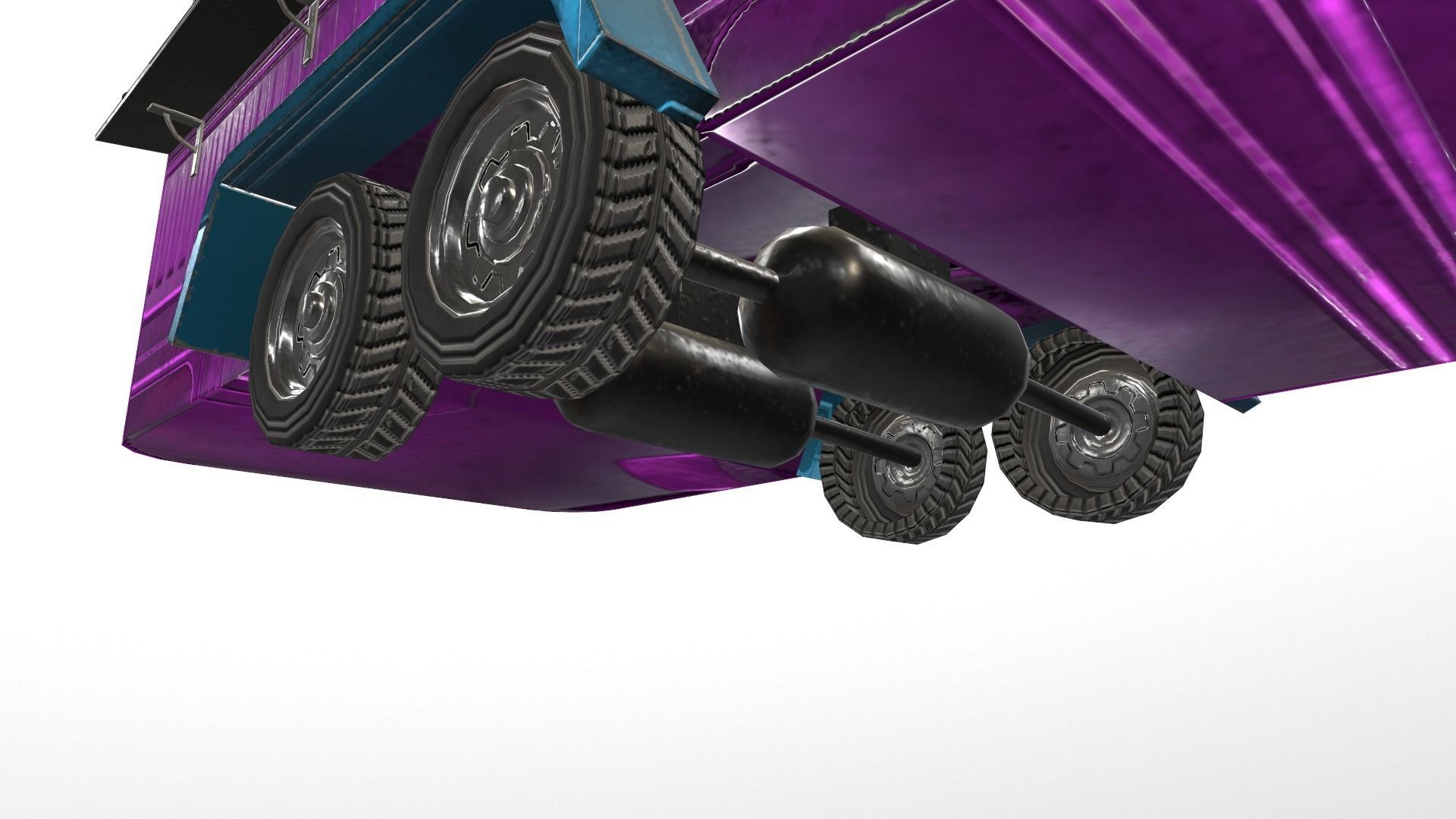  Cyberpunk City - Donut Caravan Low-poly 3D model_11