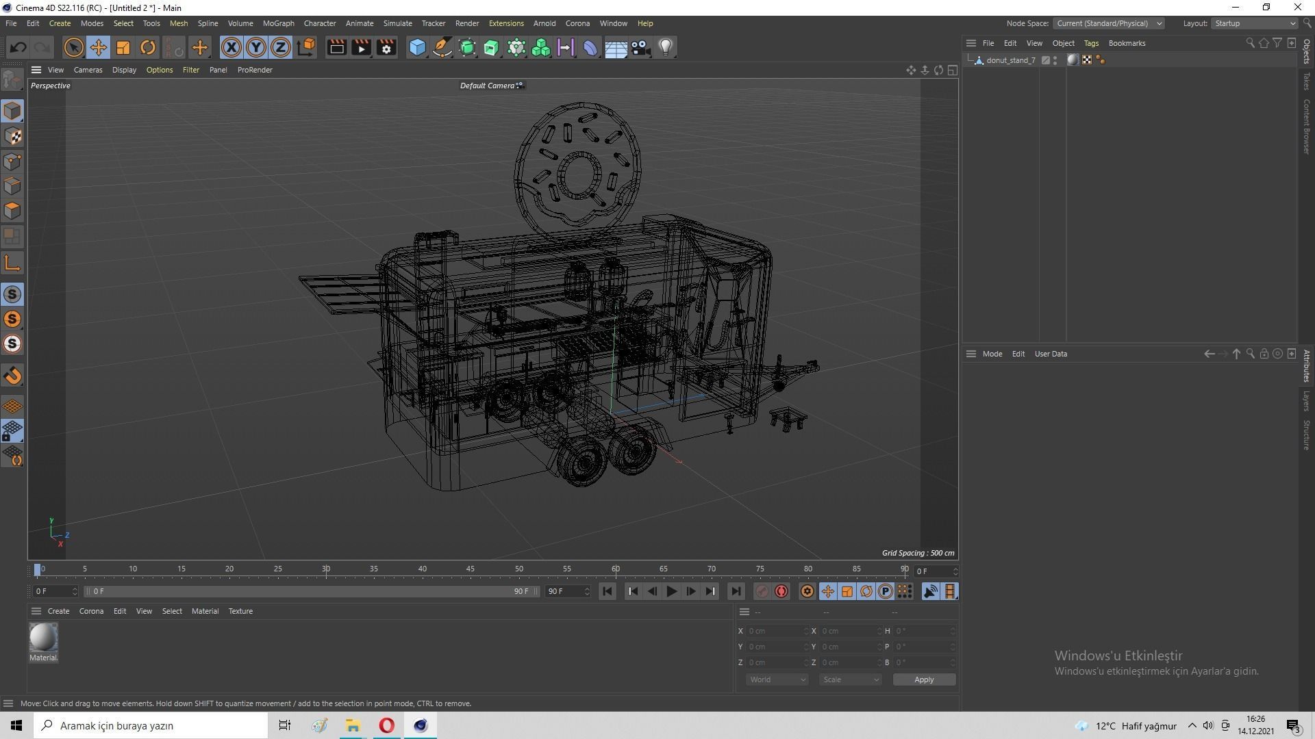  Cyberpunk City - Donut Caravan Low-poly 3D model_37