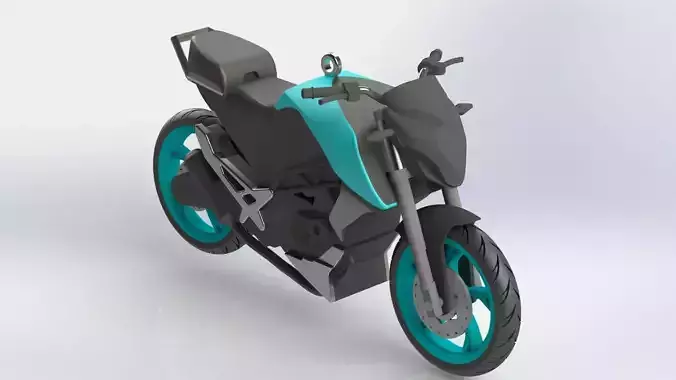 3D Printable Touring Motorcycle Key Chain Model 