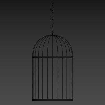 Low-poly Bird Cage 1 Low-poly 3D model_5