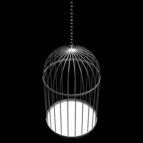 Low-poly Bird Cage 1 Low-poly 3D model