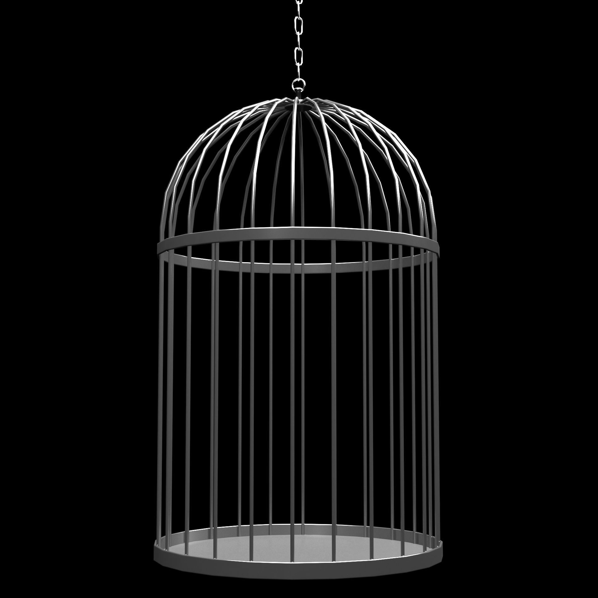 Low-poly Bird Cage 1 Low-poly 3D model_2