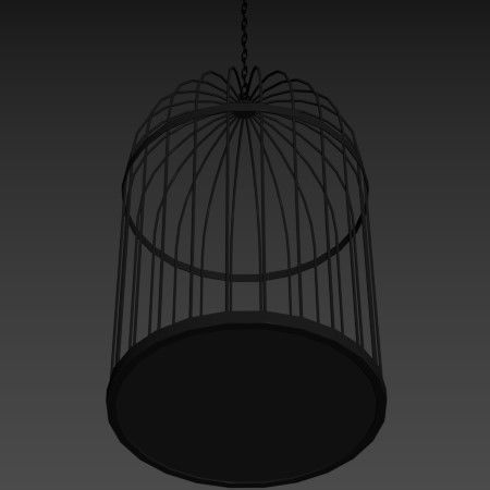 Low-poly Bird Cage 1 Low-poly 3D model_7