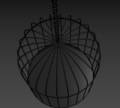 Low-poly Bird Cage 1 Low-poly 3D model_6