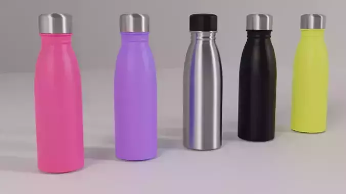 Metal flask water bottle
