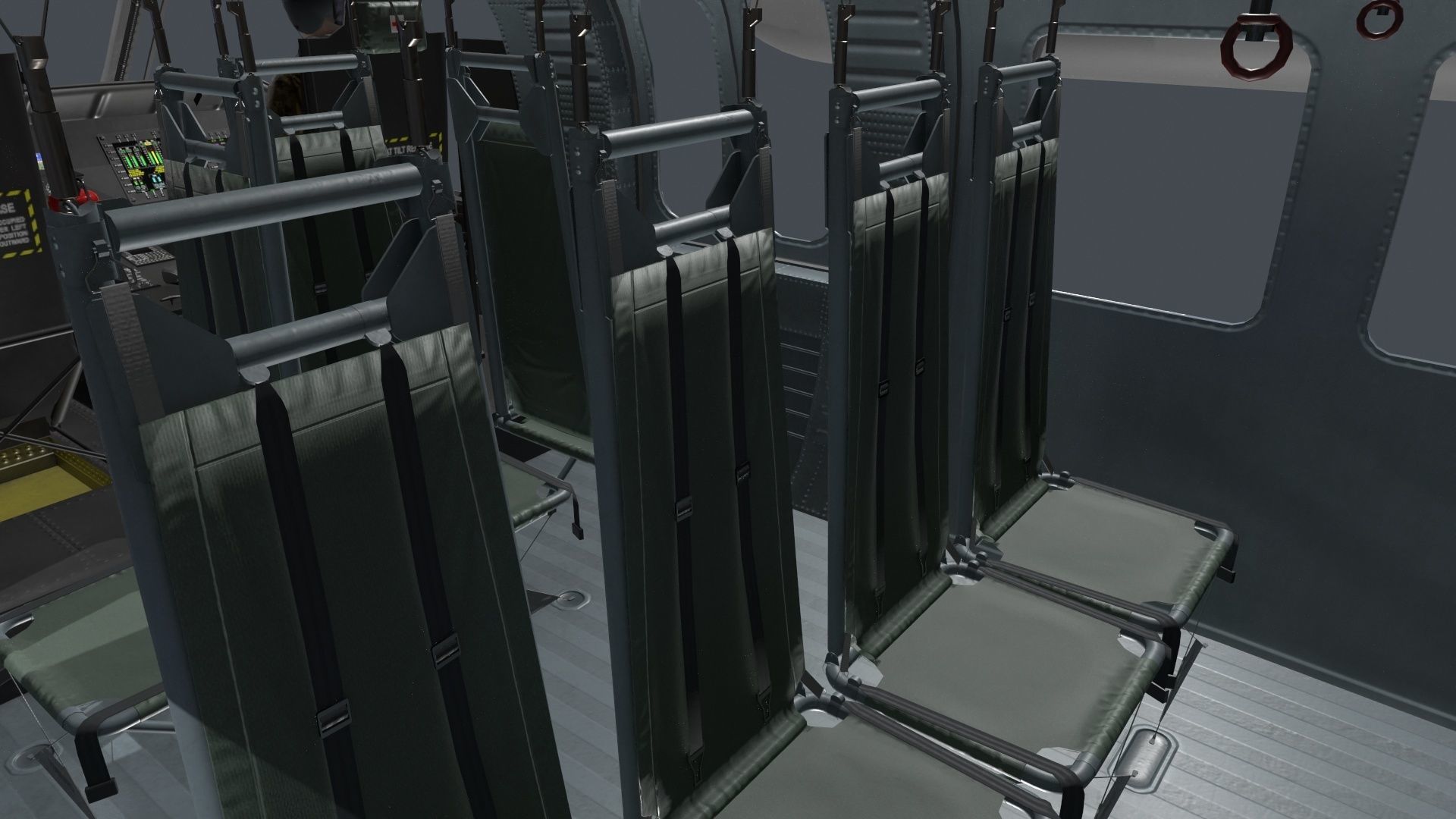 UH-60 Black Hawk Grey Basic Animation Low-poly 3D model_16