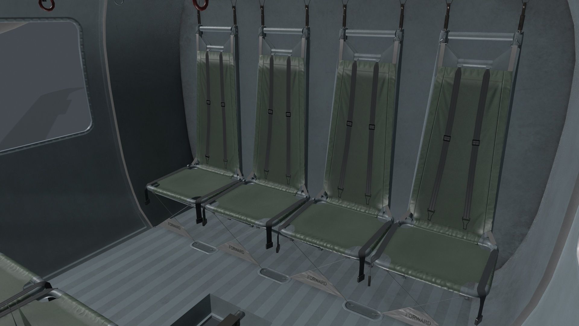 UH-60 Black Hawk Grey Basic Animation Low-poly 3D model_20