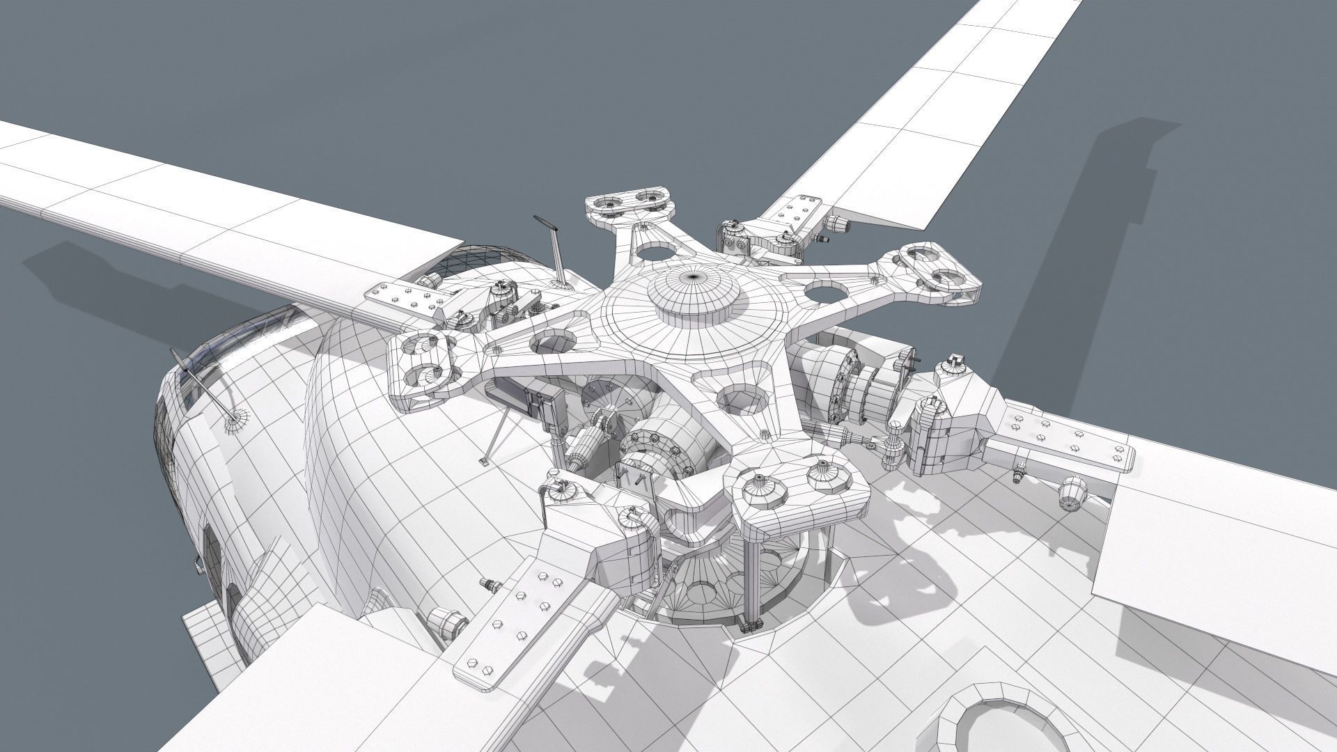 UH-60 Black Hawk Dark Basic Animation 3D model_29