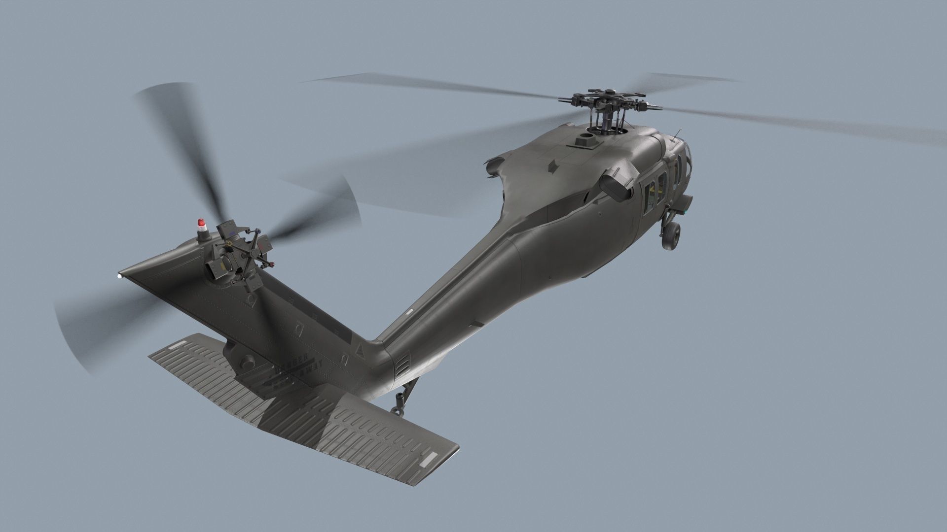 UH-60 Black Hawk Dark Basic Animation 3D model_3