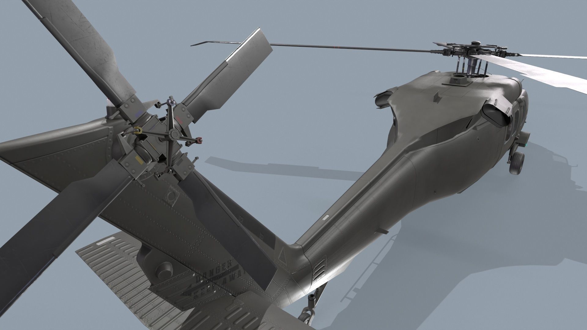UH-60 Black Hawk Dark Basic Animation 3D model_12
