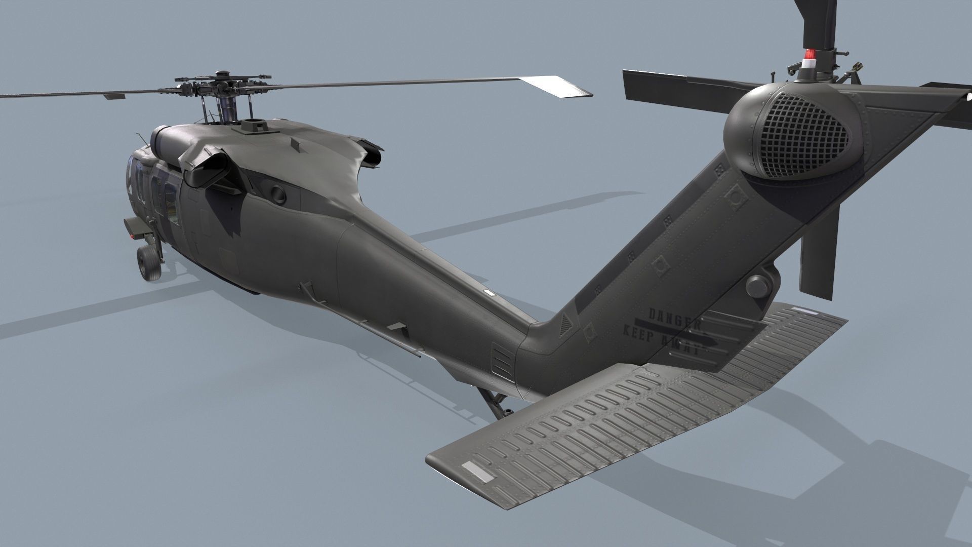 UH-60 Black Hawk Dark Basic Animation 3D model_6