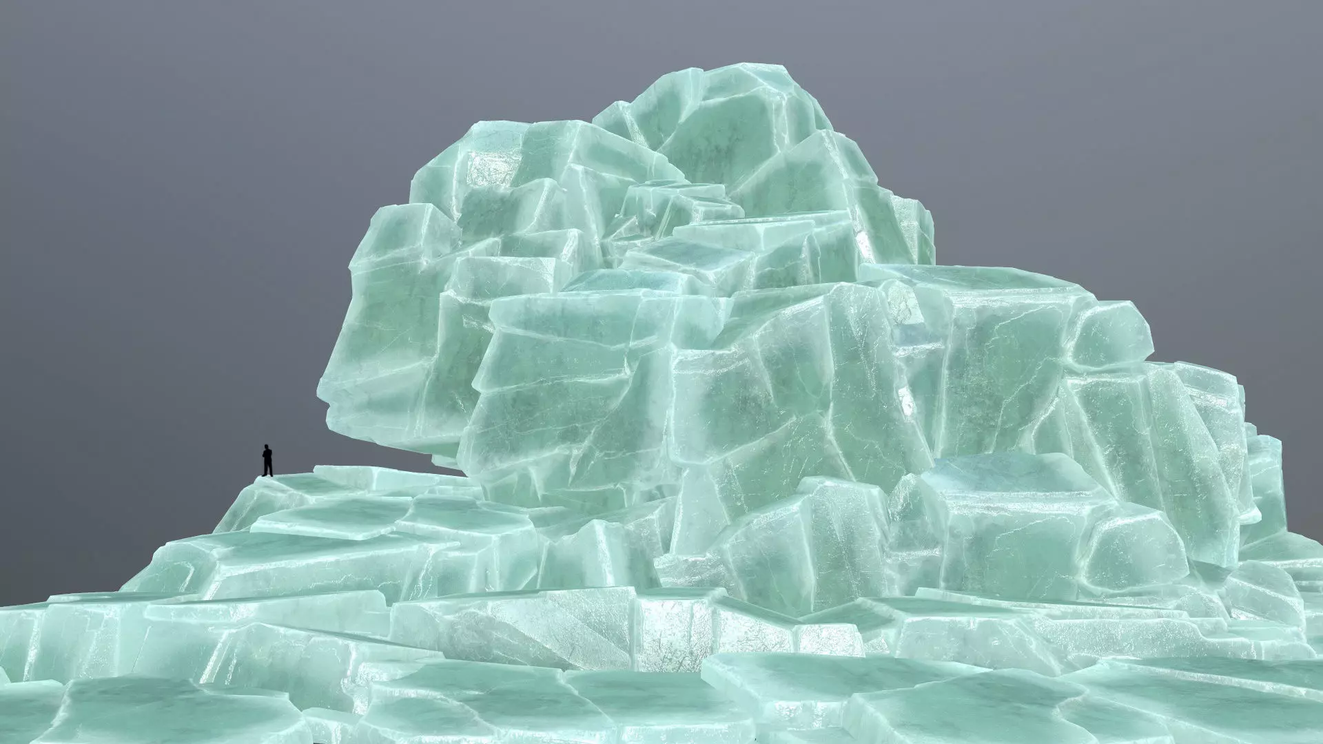 ice rocks Low-poly 3D model_0