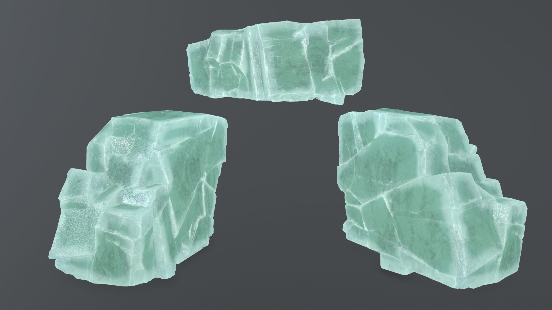 ice rocks Low-poly 3D model_10