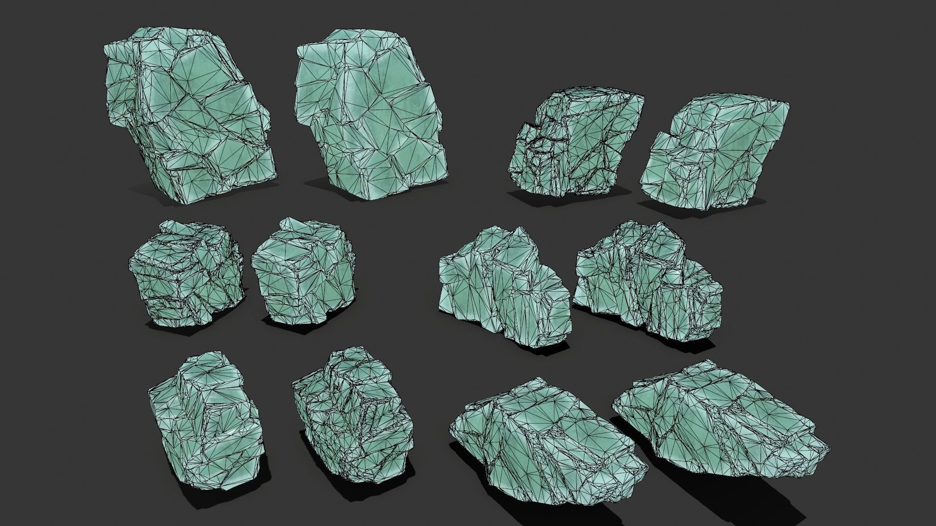 ice rocks Low-poly 3D model_15