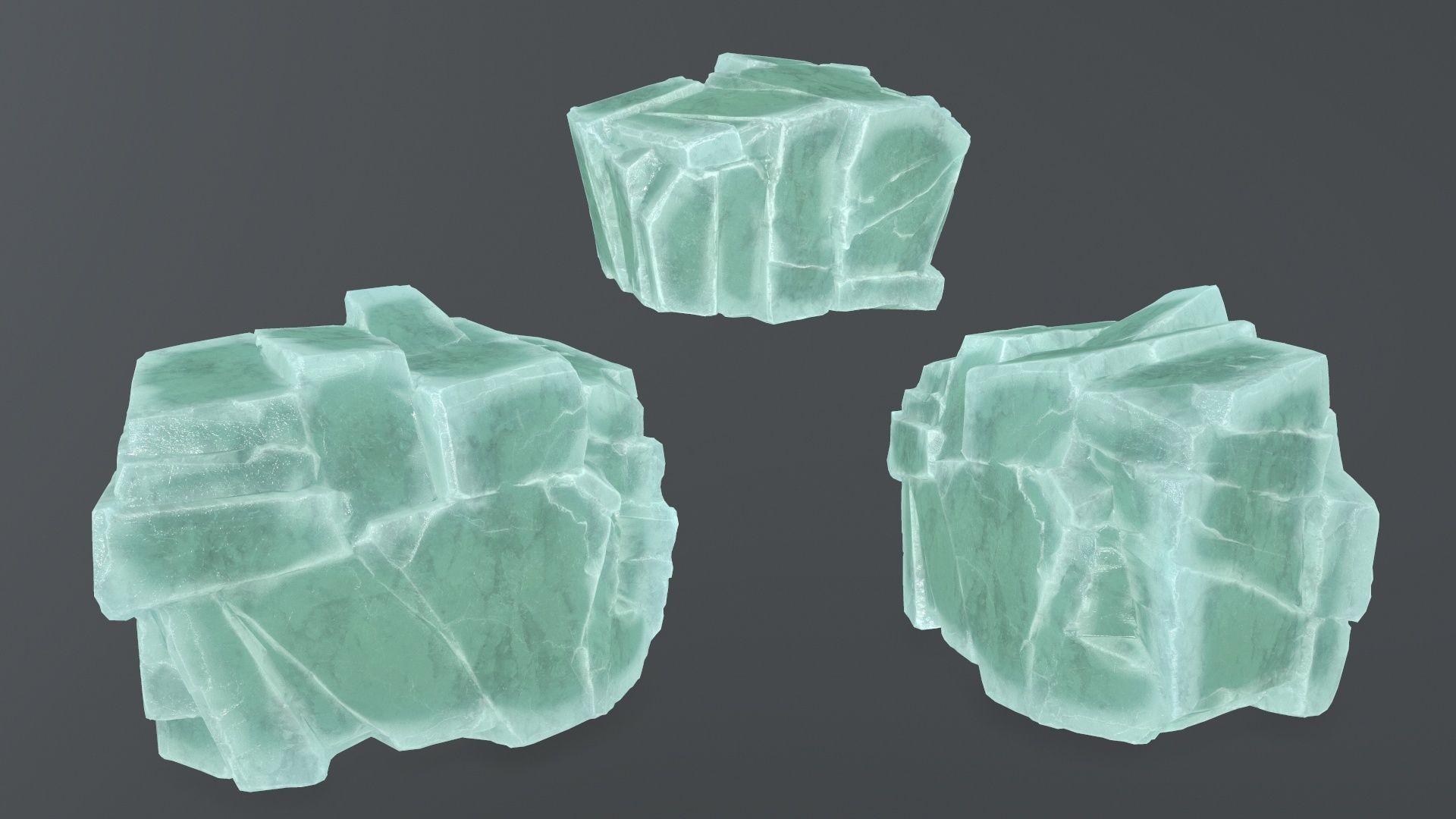 ice rocks Low-poly 3D model_12