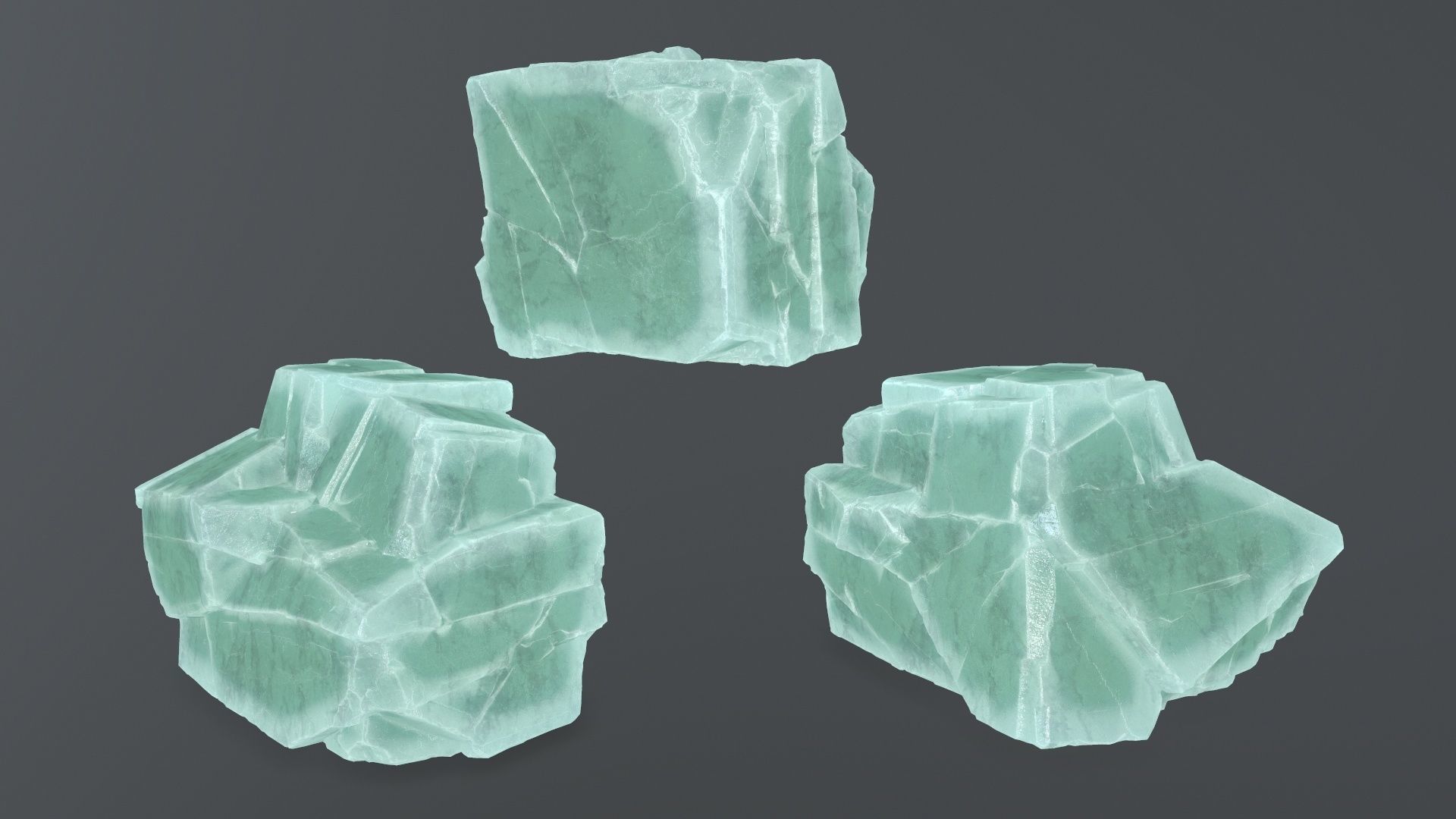 ice rocks Low-poly 3D model_13
